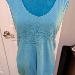 Chic Teal Knit Tank Top